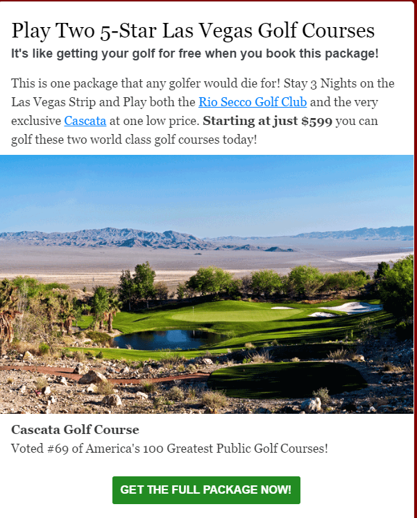 Las Vegas Golf Deals