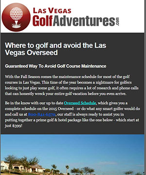 Las Vegas Golf Deals