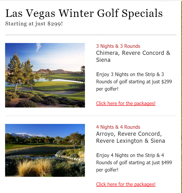 Las Vegas Golf Deals